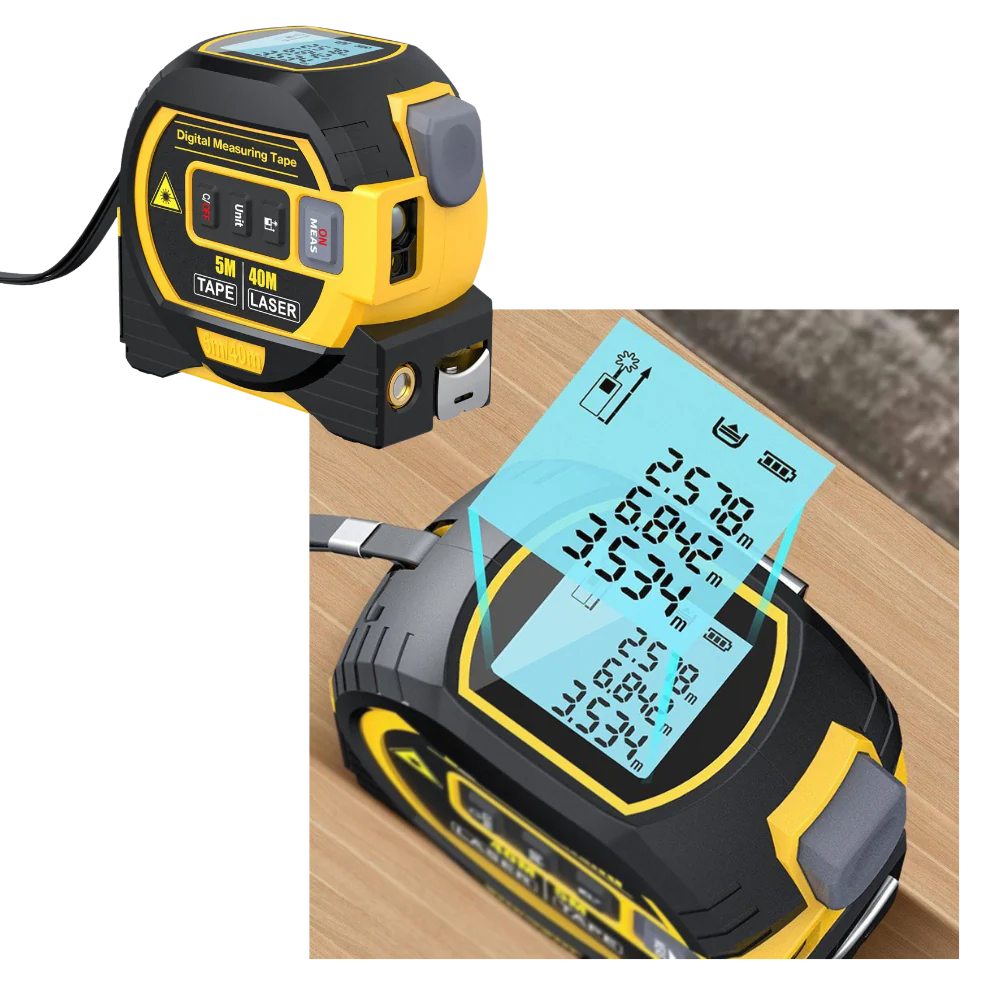 3 in 1 Laser Measuring Tape