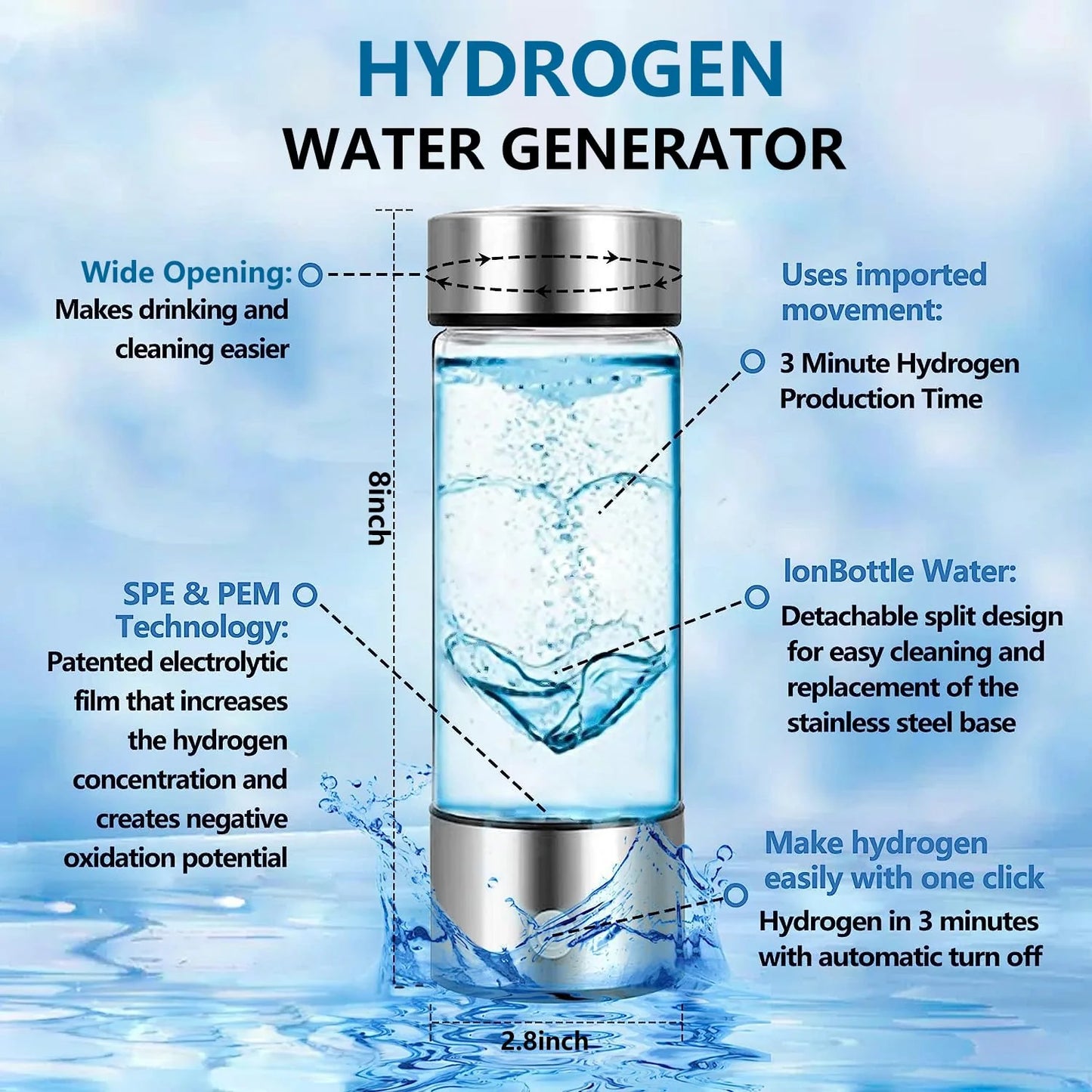 Hydrogen Water Bottle